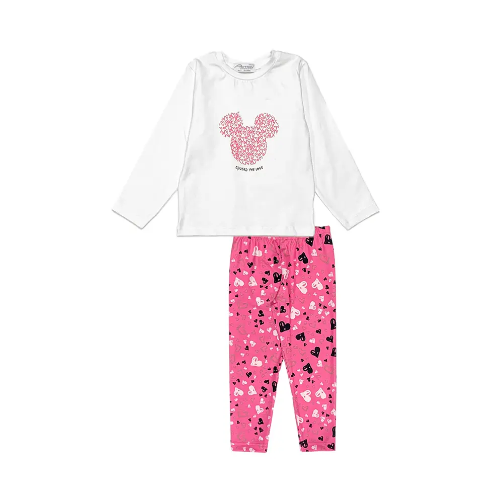 Σετ Ρούχων Για Κορίτσι Με Κολάν Minnie Mouse Action Sports Wear Λευκό