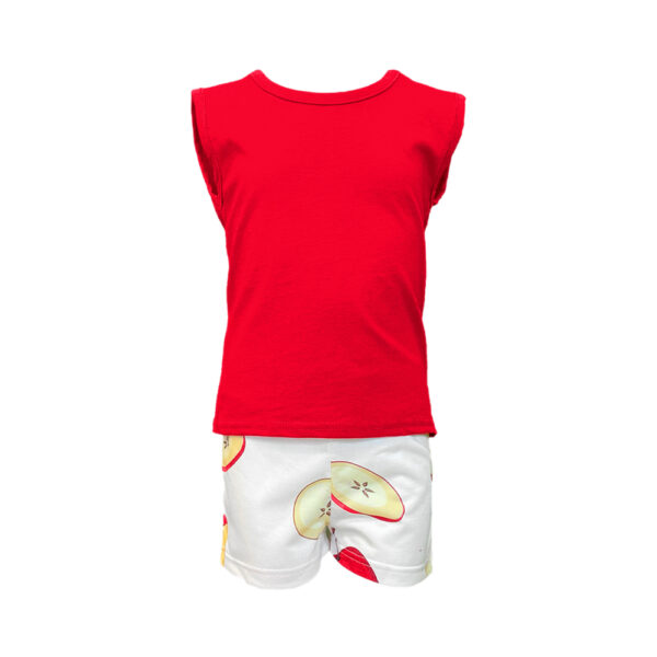 Σετ Αμάνικο με Σορτς All Over για Κορίτσι Action SportsWear Κόκκινο